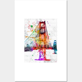 Golden Gate Bridge Grunge Posters and Art